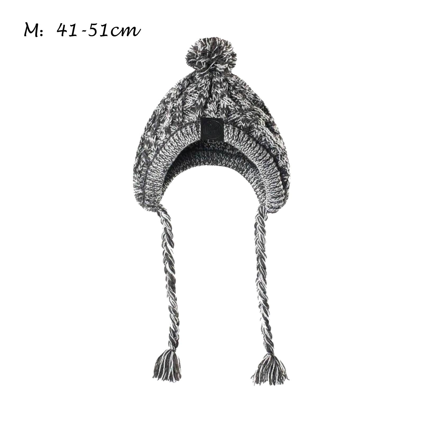 

Зимняя шапка для собаки, очаровательная теплая зимняя шапка для собаки, шапка с помпоном, связанная крючком M серый