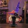 Theater Stage Performance Gear Halloween Witch Hat for Women, Gothic Spider Web Mesh Skeleton Hand Rose Flower Wizard Costume, Cosplay Party Princess