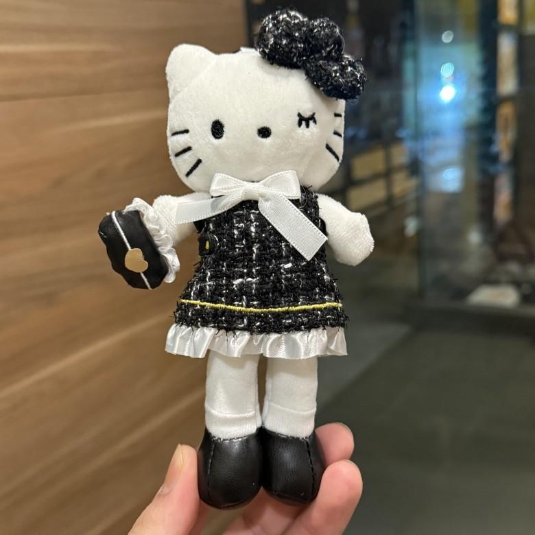 Long Leg Hello Kitty Plush Pendant With Dress And Bow Decoration For Girls Backpack Decor