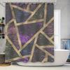 Unique Geometric Pattern Shower Curtain Modern Waterproof Fabric Bathroom Decoration Black Purple Blue Yellow Gold Pink Decorati