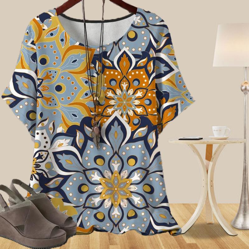 

Женская повседневная свободная весенняя рубашка, женские топы с коротким рукавом и цветочным принтом в виде мультяшного кота 8XL серый