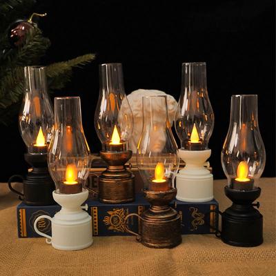 Creative LED Retro Kerosene Lamp: Candle-Style Night Light & Holiday Lantern