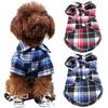 Cute Pet Dog Puppy Plaid Shirt Coat Clothes T-Shirt Top Apparel