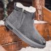 Brand Winter Boots Plush Snow Boots Men Super Warm Outdoor Black Men's Boots Round Toe Slip-On Comfortable Casual Flat Shoes