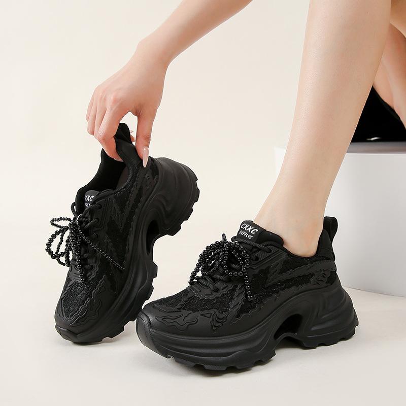 Platform dad shoes women's summer new lace heightening shoes casual shoes popular breathable versatile sports women's shoes