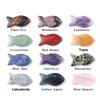 Hand Carved Healing Crystals Fish Figurine Natural Stone Animal Statue Amethyst Gemstone Pendant Home Decor DIY Hanging Ornament