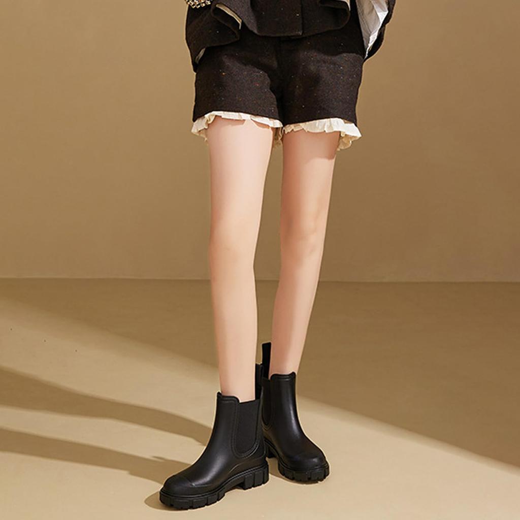 Moerstar Rain Side Short Suitable for Rainy and All Perfect for Outdoor and Work Japanese Shoe Size Women's Boots, Gore, Waterproof, Boots, Non-Slip,