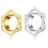 Flower Pattern Stainless Steel Ear Plugs Tunnel Expander Stretcher Gauges Earring Piercing Body Jewelry