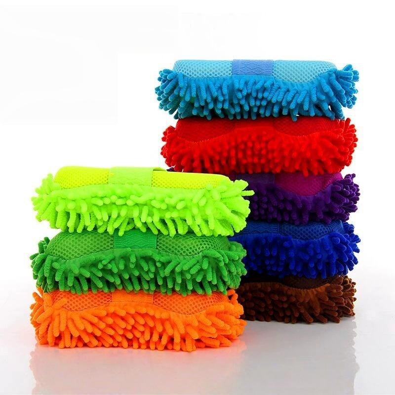 1Pcs Auto Gloves Styling Accessories Microfiber Car Washer Sponge Cleaning Car Care Detailing Brushes Washing Towel