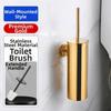 Wall Mounted Toilet Cleaning Brush Stainless Steel Bathroom Cleaning Tool  Bathroom