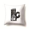 Nordic Style Ins Illustration Graffiti Polyester Pillowcase Car Decoration Home Printed Waist Rest Pillowcase