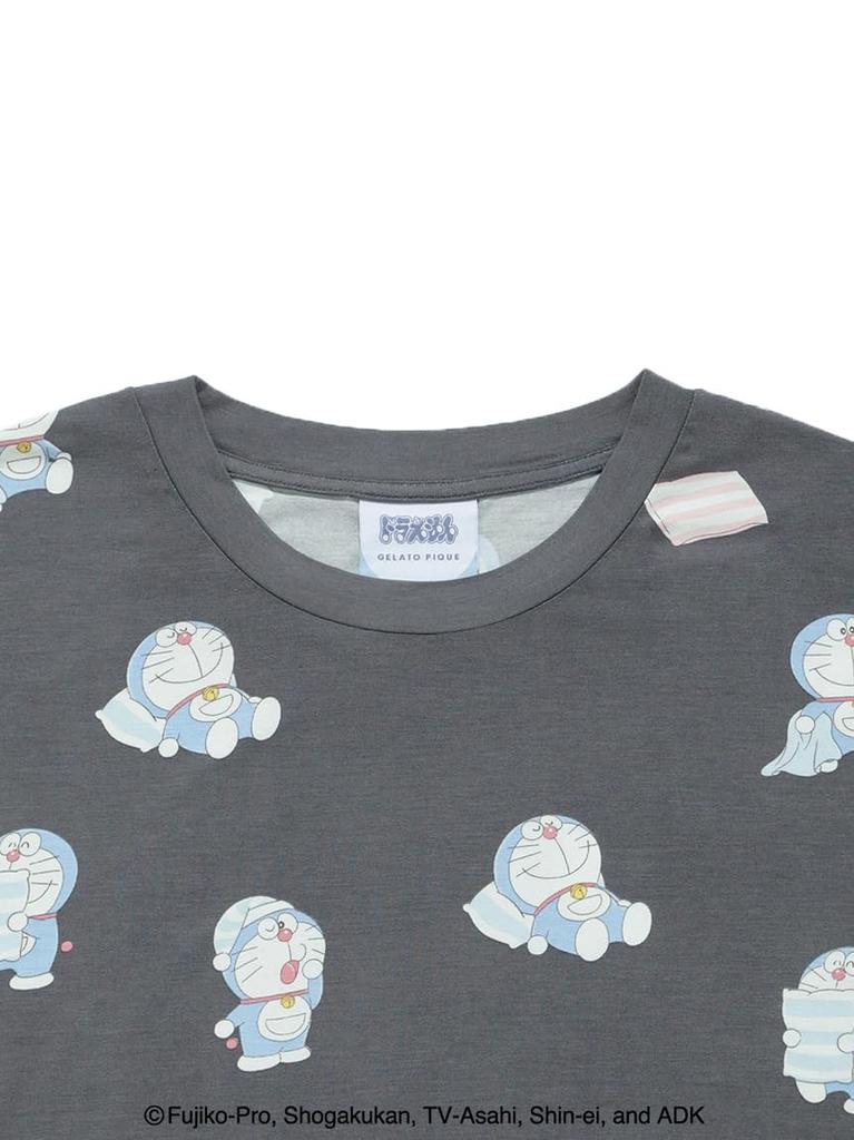 Gelato Pique Doraemon [Unisex] Good Morning/Good Night T-Shirt PUCT254206 CGRY S-M