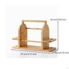 Wooden Yarn Holder with Tool Holes Double Rod Desktop for Knitters, Crocheters,