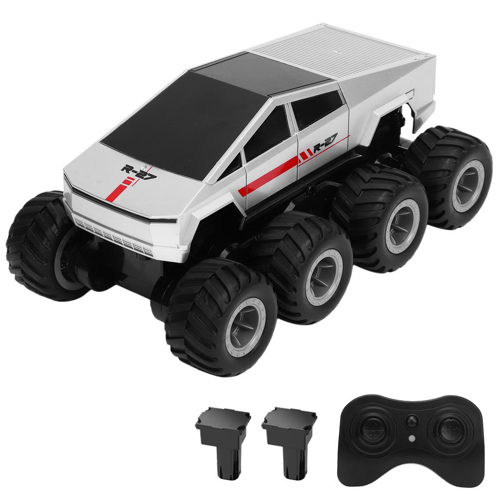 2.4G RC Truck, Remote Control Car for Kids, Water and Land All Terrain Toy, 360 degrees  Rotating 8WD Off Road Vehicle,