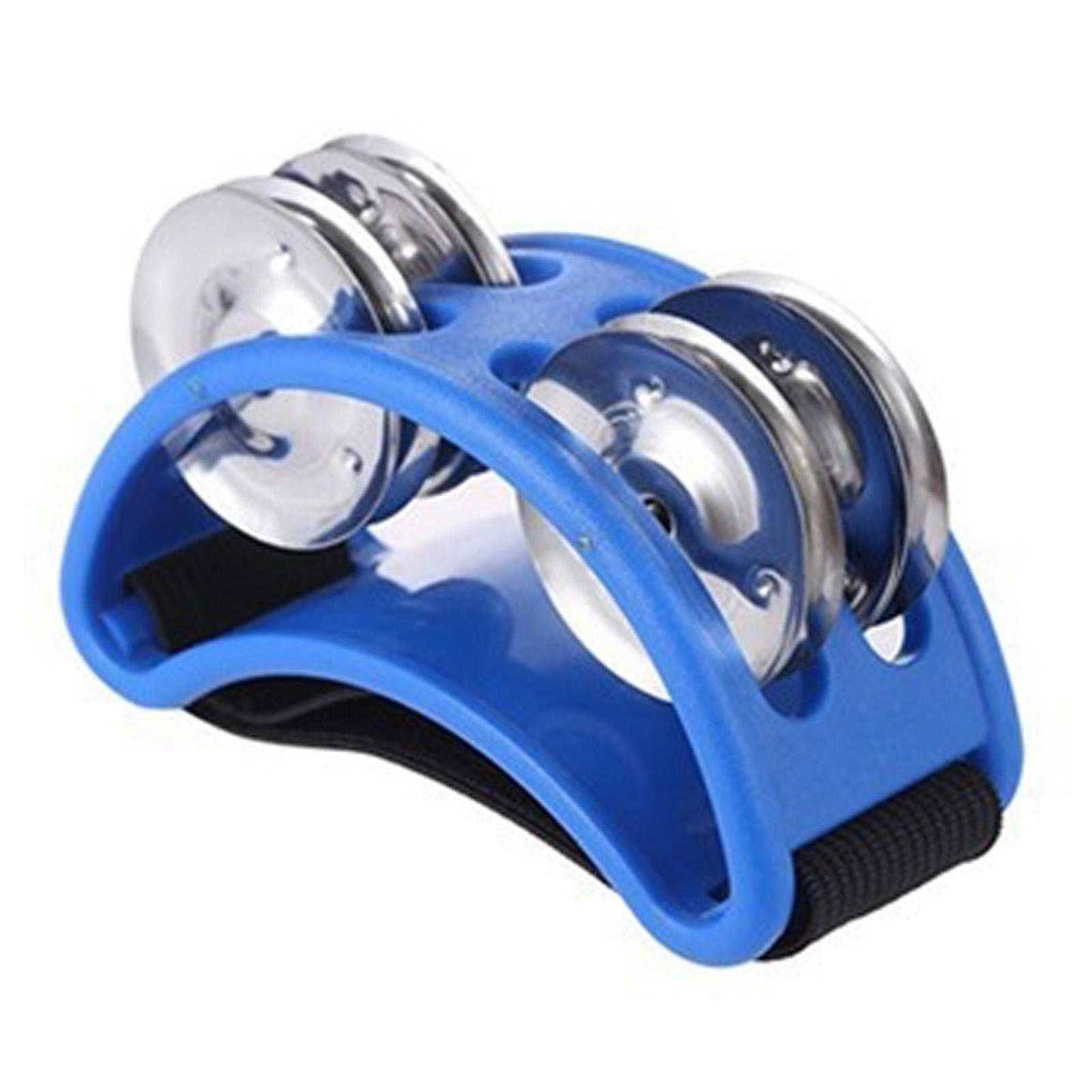 Ножной тамбурин перкуссия с бубенчиком тамбурин музыкальные перкуссионные инструменты для гитары барабана синий