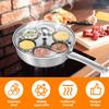 1 Pc Stainless Steel Egg Poacher Pan Uniform Heating Poached Egg Cooker Thermal Insulation Poached Maker Pan with 4/6 Small Cups