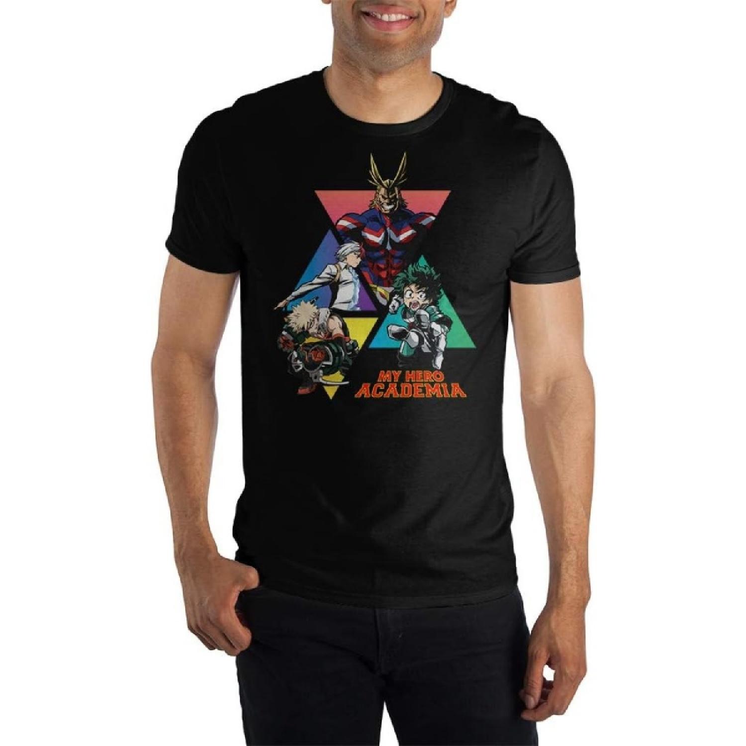 

Bioworld MHA My Hero Academia Graphic Men s Black T-Shirt Tee Shirt XXXXXL різнокольоровий