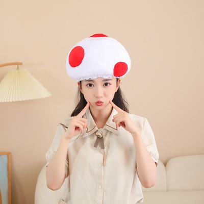 Halloween Red and White Mushroom Headgear Hat, Photo Props, Cartoon Headgear, Photo Props, Performance Props