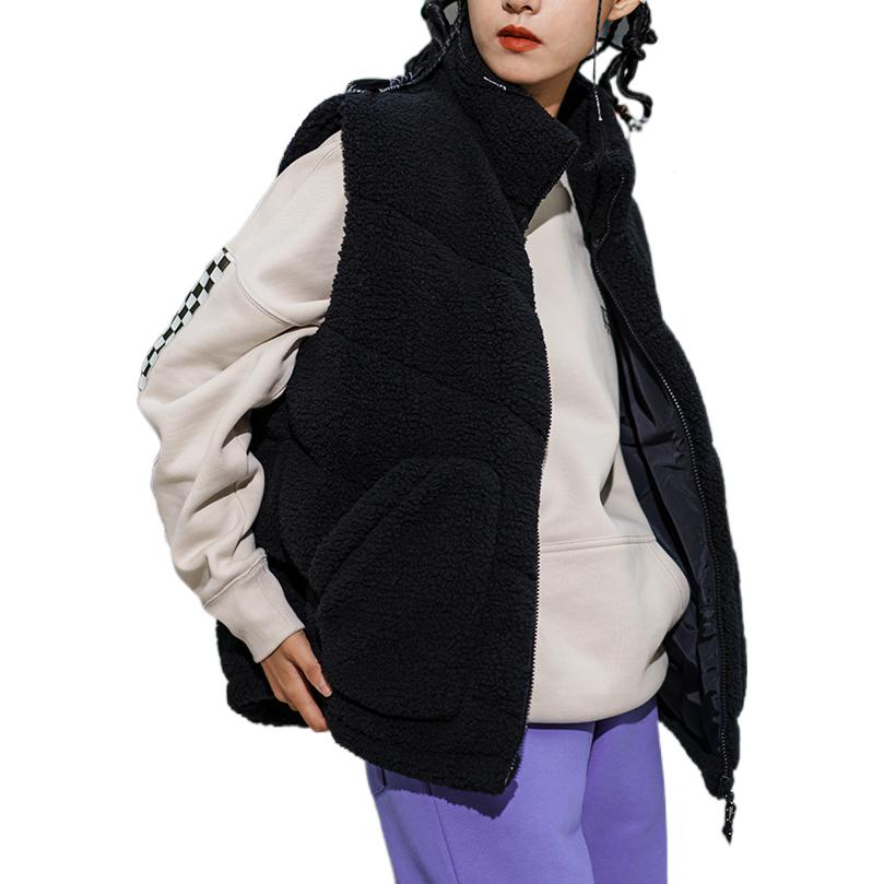 Vans FW22 Enfärgad Bokstavslogga Dragkedja Dunväst Unisex Västar Svart VN00090YBLK