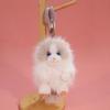 PP Cotton Plush Doll Pendant Soft Long Hair Cat Keyring Puppy Cat Plush Keychain  Girl