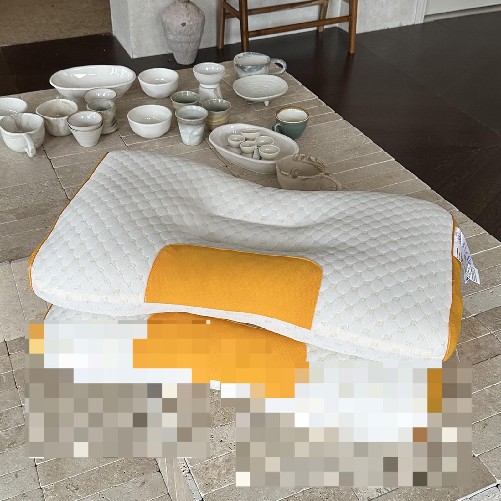 

Вязаная массажная подушка для сна, подушка для шеи, для взрослых, студентов, для домашнего использования в отеле 48 * 74 [800g] one pack жёлтый