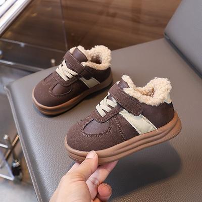 Kinder Sneaker Baby Skate Schuhe 2024 Herbst Winter Plüsch Warm Mädchen Outdoor Kältefest Lässig Komfort Lauf Baumwollschuhe