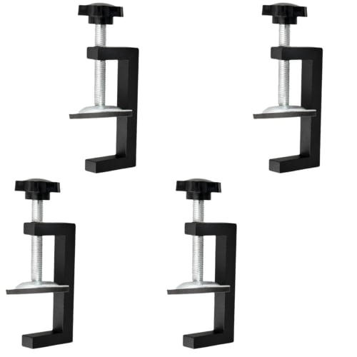 Loopunk C-Shaped Clamps, L-Shaped Bracket Clamps, Fixing Hardware Set, Cabinet Fixing, Rust-Resistant, Durable, Maximum Opening 57mm, Woodworking Clam