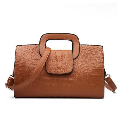Damentasche Neue Handtasche mit Krokodilmuster Europäische und amerikanische Mode Geprägte Cross-Shoulder-Handtasche