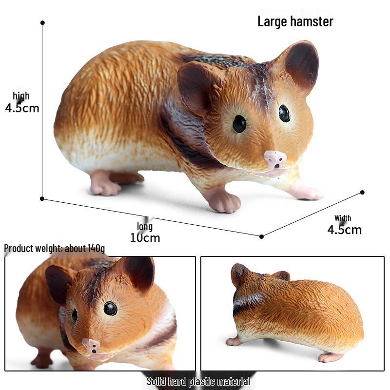 Wild Safari Animal Figurines: Giraffe, Elephant, Rhinoceros, Brown Bear, Tiger, Lion, Leopard, Hippopotamus - Solid Cognitive Toys