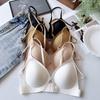 French Sexy Triangle Cup Tube Top Underwear Spring and Summer Light and Breathable Small Breasts Gather Bra Without Steel Ring Invisible