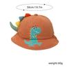 1-3Y Cartoon Dinosaur Baby Bucket Hat Summer Wide Brim Sun Hat for Boy Girls Cute Animal Letter Kids Fisherman Caps