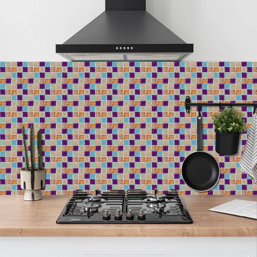 50pcs 3D Waterproof Self-Adhesive Mosaic Tile Wall Stickers, Easy to Install, Suitable for Kitchen Bathroom and Home Decoration