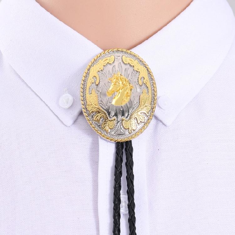 Distinctive Men's Leather Bolo Tie Men Leather Rodeos Necktie Garment Accessory for Parties And Casual Wear