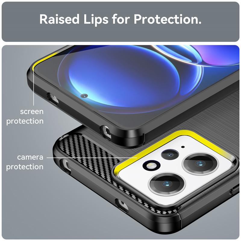 For Xiaomi Redmi Note 12 4G Case Redmi Note 12 Cover 6.67 Inch Carbon Fiber Shockproof Silicone Bumper For Redmi Note 12 Fundas