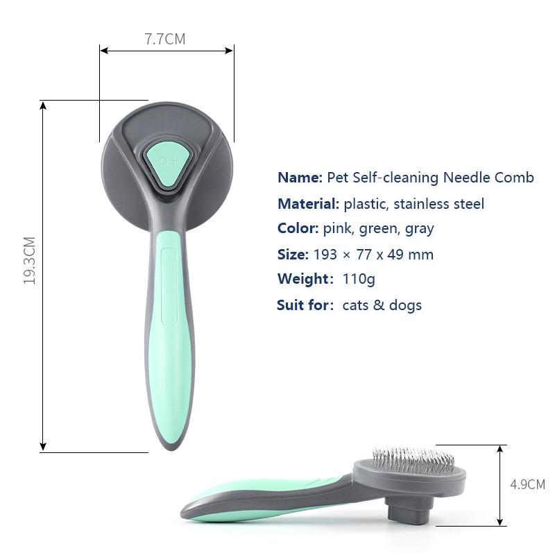 Nice Pet Cat Hair Removal Grooming Comb Dog Puppy Remover Bath Brush Deshedding Tool Cats Rabbit Combs Cleaning Hair Clipper Supplies