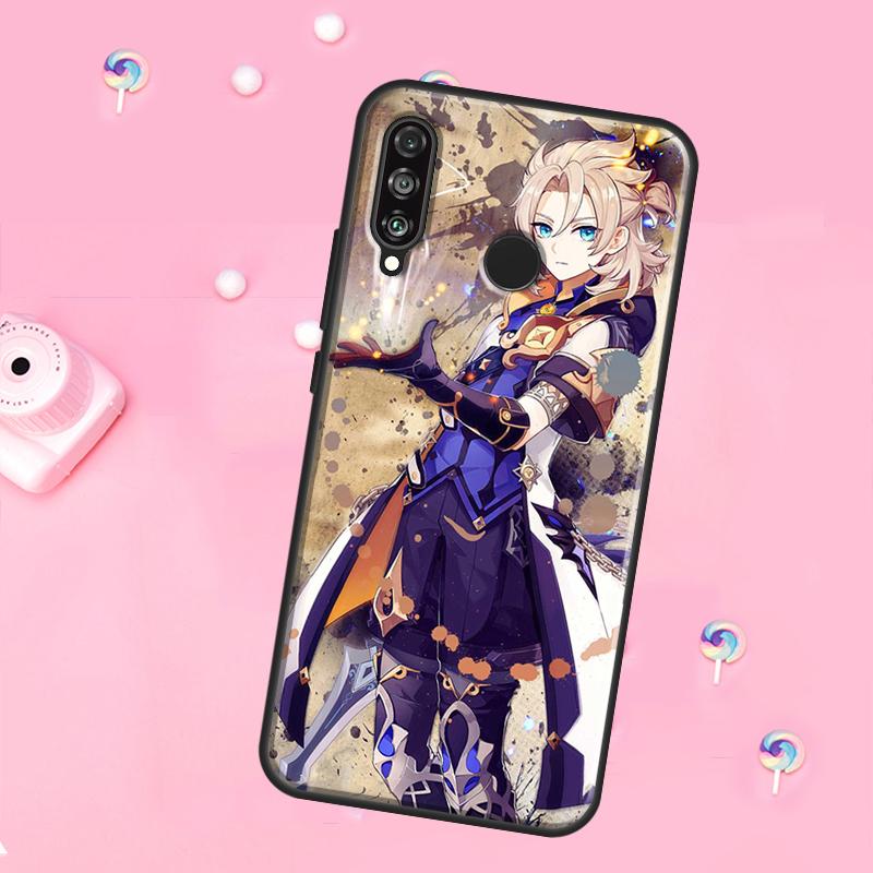 Genshin Impact Albedo For Huawei Nova 12s 12i 8i 11i 9 10 SE Y60 Y70 Y90 Y72 Y73 Y61 Y91 P60 Pro P30 P40 Lite Case