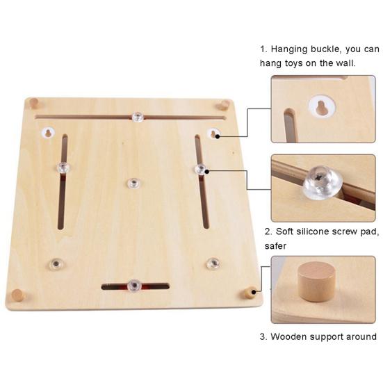 Kids Wooden Clock Toy Time Date Month Weather Season Preschool Learning Multi-function Portable Toddlers Early Educational Clock Toy