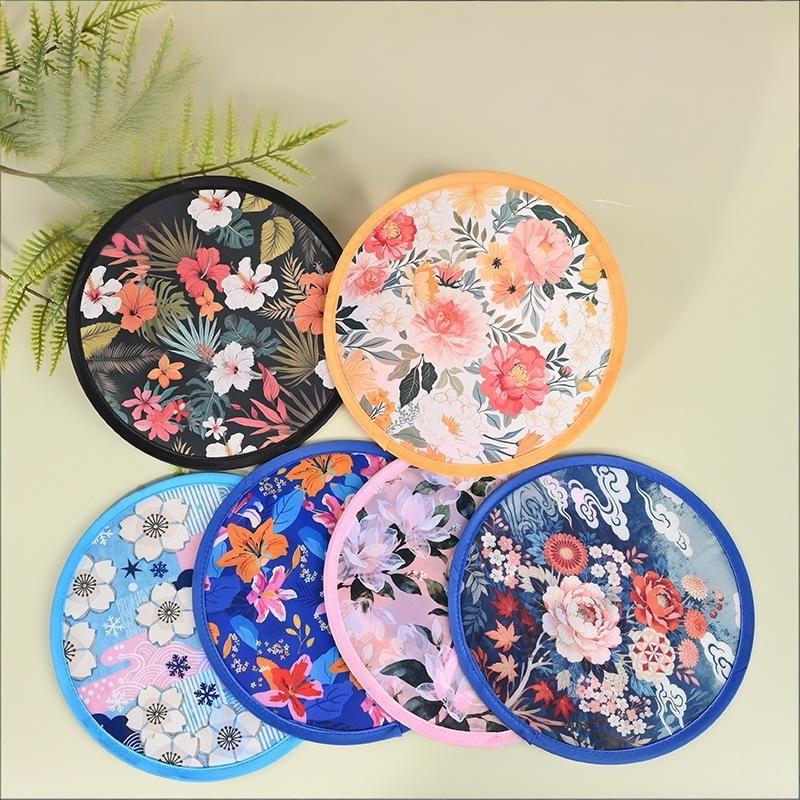 Round Folding Fan Easy to Pack Portable Cooling Solution for Summer Getaways