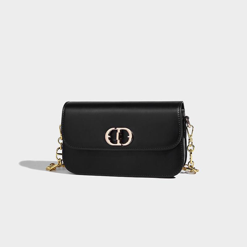 

Niche light luxury high-quality small square women s 2024 spring new high-end messenger fashion chain shoulder bag чорний