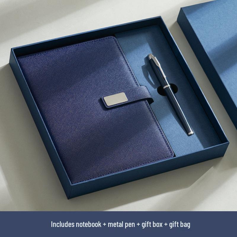 A5 Custom Logo Notebook Gift Set - High-Quality Meeting Minutes Book and Business Souvenir