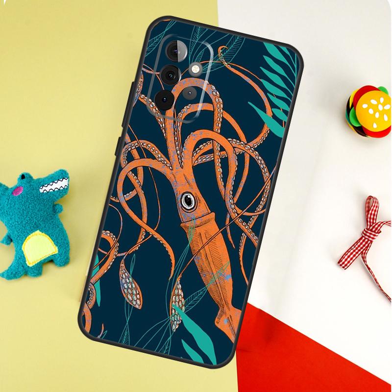 Marine Life Ocean Octopus Case For Samsung Galaxy A54 A34 A24 A14 A12 A22 A32 A42 A52 A72 A52S A51 A71 A13 A53 Cover