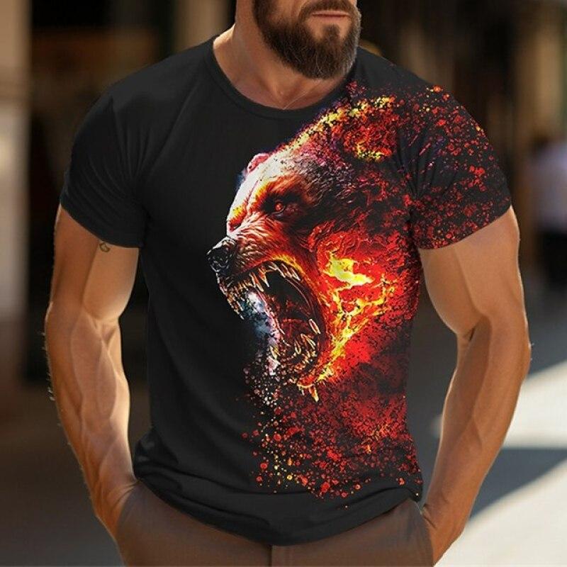 T-shirt Graphique Graffiti Girren Pour Homme - Hip-hop - Manches Courtes - Taille S à 4XL - Polyester/élasthanne