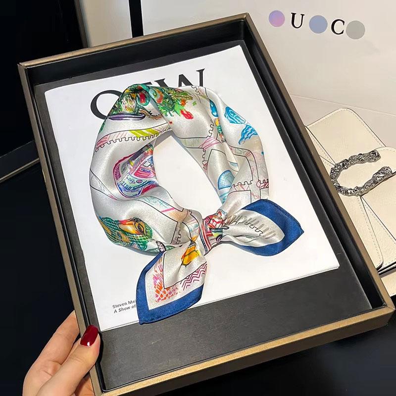 

100% Натуральный Шарф из Шелка Женский Тутовый Шелк Роскошный Высококачественный Квадратный Модный Шейный Платок Шаль Обёртывания Хиджаб Бандана Шарфы Real Silk 53x53cm