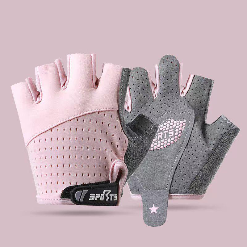 Kids' Non-Slip Half-Finger Sports Gloves for Cycling, Skating, and Fitness with Palm Protection