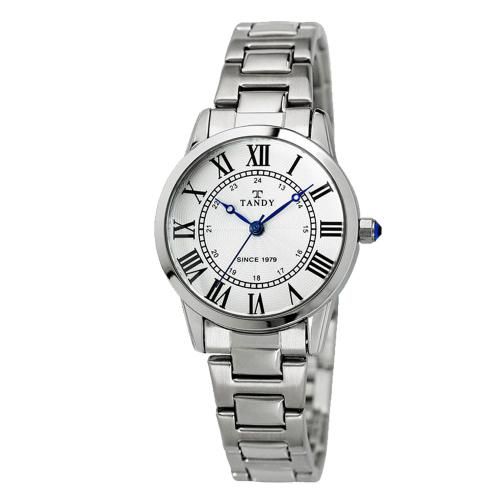 [TANDY] TANDY Classic Couple Metal Women s Watch White T-3714 FREE