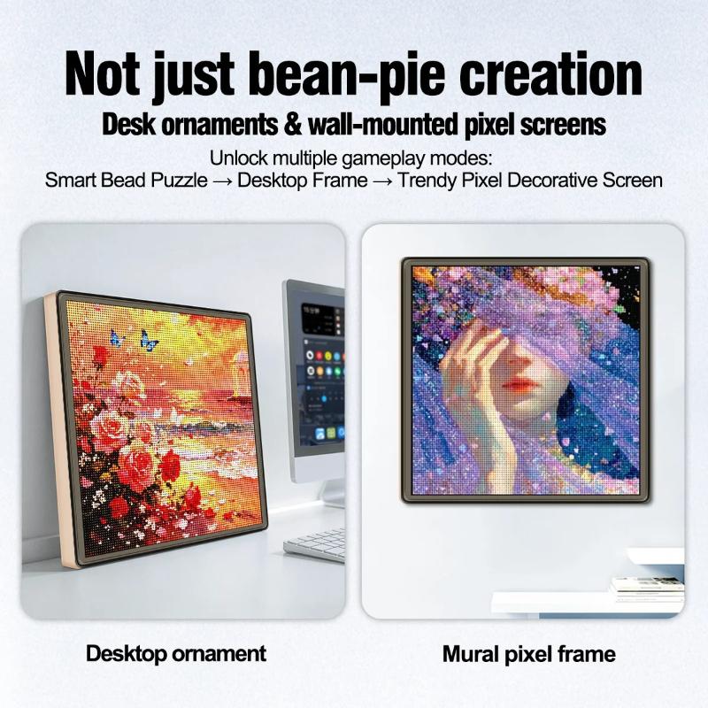 LED Fuse Beads Board App Guided DIY Craft Light Board USB Powered Pattern Pegboard for Kids Pixel Art Bead Projects Gift
