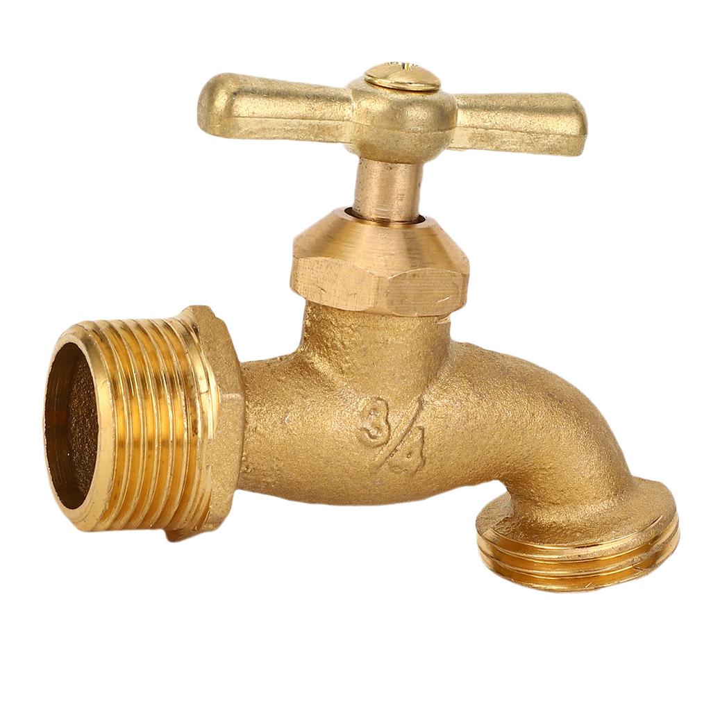 Irrigation Hose Bibb G3 4in Bent Nose Garden Valve Brass Plumbing Fitting for Residential and Commercial Applications