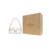 New COACH Georgie Canvas With Leather Shoulder Bag Handbag Medium Size Women's White C4067-IMQQ4