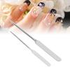 2pcs Makeup Foundation Mixing Spatula Double Ended Stainless Steel Nail Glue Stirrer Stick