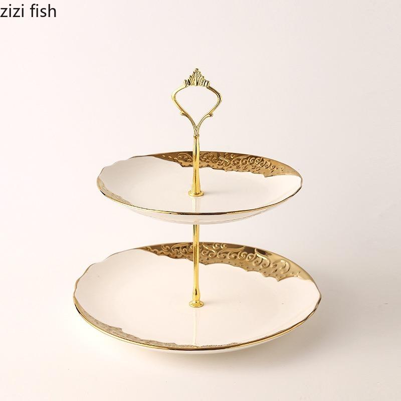 Golden Edged Ceramic Dining Plate Western Style Steak Plate Pasta Dish Sushi Plates Salad Bowl Serving Plates Dessert Bowl Dish